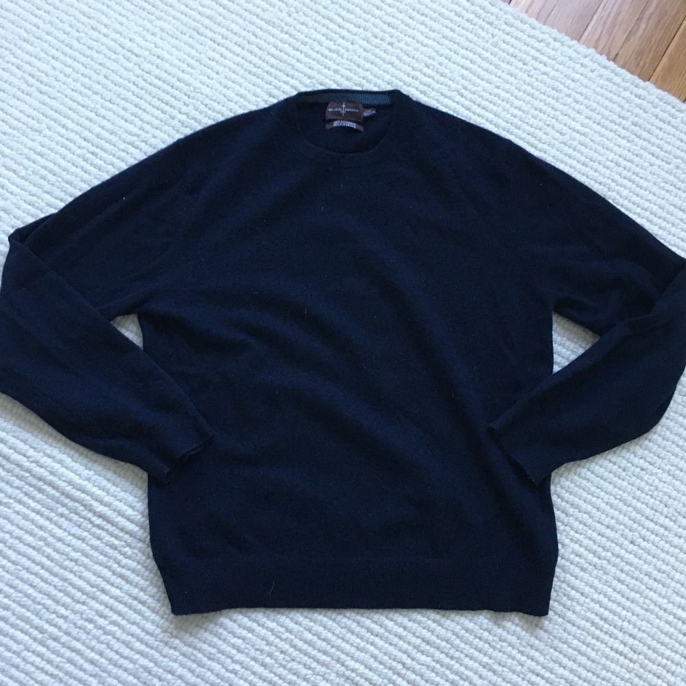 Mens Black Brown 1926 Cashmere Sweater